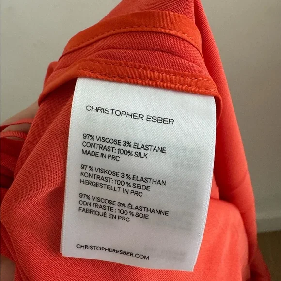 NWT Christopher Esber Reversed halter disconnect ruched dress - Picture 9 of 9